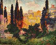 Henri Edmond Cross, Cypress Trees at Cagnes
